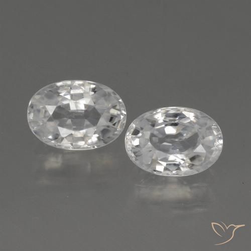 2.55ctw Natural White Zircon, Oval, VS