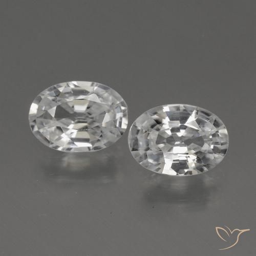 2.18ctw Natural White Zircon, Oval, VS