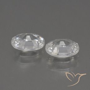Zircon Gemstones in 7 x 5 mm (calibrated) Size for Sale, Zircon Stones in White Color