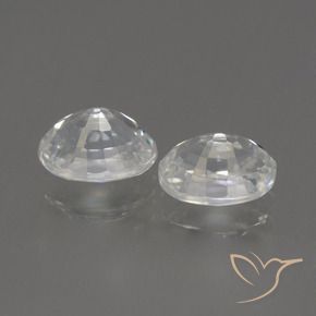 Zircon Gemstones in 7 x 5 mm (calibrated) Size for Sale, Zircon Stones in White Color