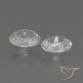 Zircon Gemstones in 7 x 5 mm (calibrated) Size for Sale, Zircon Stones in White Color