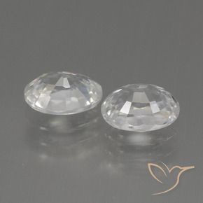 Zircon Gemstones in 7 x 5 mm (calibrated) Size for Sale, Zircon Stones in Warm White Color