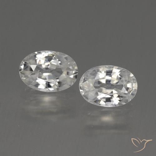 2.16ctw Natural Warm White Zircon, Oval, VS, Photo A