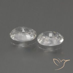 Zircon Gemstones in 7 x 5 mm (calibrated) Size for Sale, Zircon Stones in Warm White Color