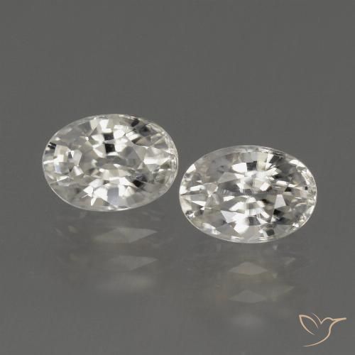 2.64ctw Natural Warm White Zircon, Oval, VS