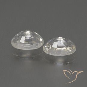 Zircon Gemstones in 7 x 5 mm (calibrated) Size for Sale, Zircon Stones in Warm White Color