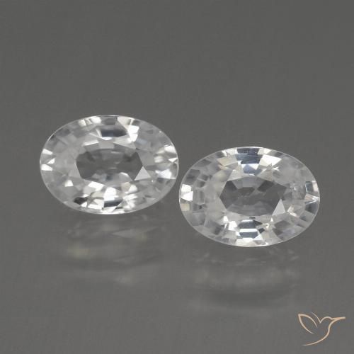 2.53ctw Natural White Zircon, Oval, VS