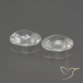 Zircon Gemstones in 7 x 5 mm (calibrated) Size for Sale, Zircon Stones in White Color
