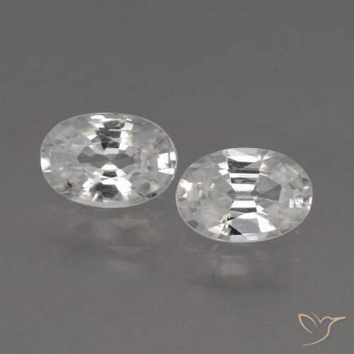 2.27ctw Natural White Zircon, Oval, VS, Photo A