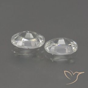 Zircon Gemstones in 7 x 5 mm (calibrated) Size for Sale, Zircon Stones in White Color