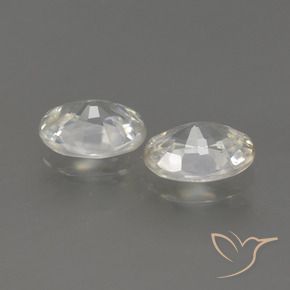 Zircon Gemstones in 7 x 5 mm (calibrated) Size for Sale, Zircon Stones in Warm White Color
