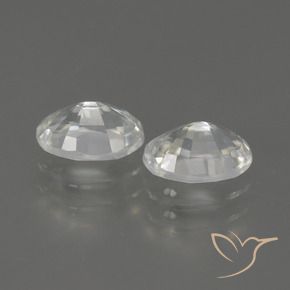 Zircon Gemstones in 7 x 5 mm (calibrated) Size for Sale, Zircon Stones in White Color