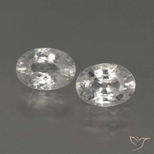 2.38ctw Natural Warm White Zircon, Oval, VS