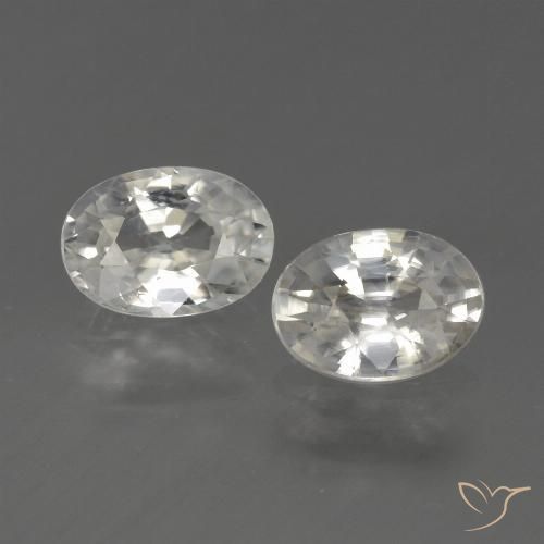 2.44ctw Natural Warm White Zircon, Oval, VS
