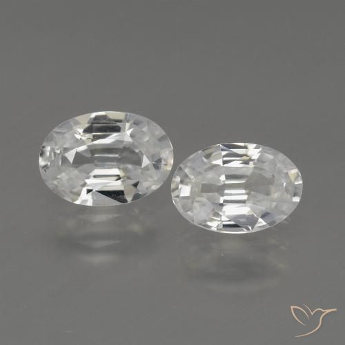 2.07ctw Natural Warm White Zircon, Oval, VVS-VS