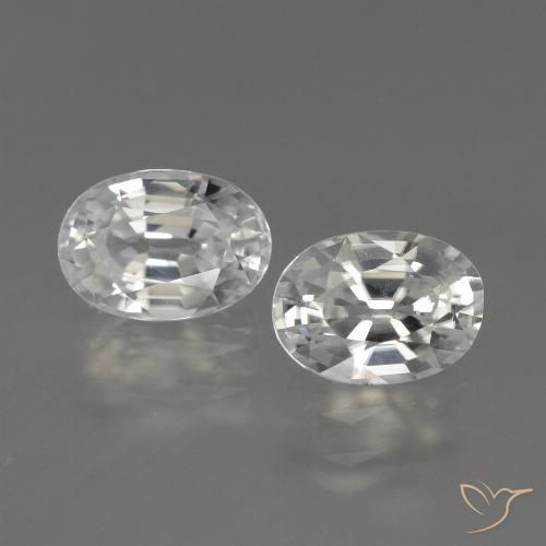 2.56 ct White Zircon, 7 x 5.1 mm Oval Cut From Cambodia, Photo A