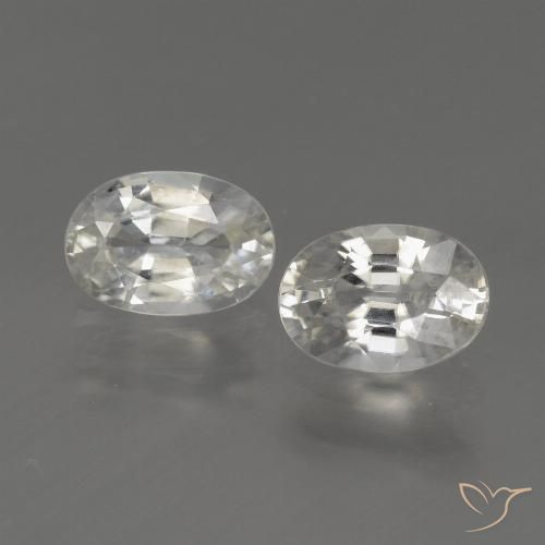 2.36ctw Natural Warm White Zircon, Oval, VS