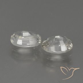 Zircon Gemstones in 7 x 5 mm (calibrated) Size for Sale, Zircon Stones in Warm White Color