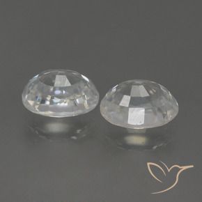 Zircon Gemstones in 7 x 5 mm (calibrated) Size for Sale, Zircon Stones in Warm White Color