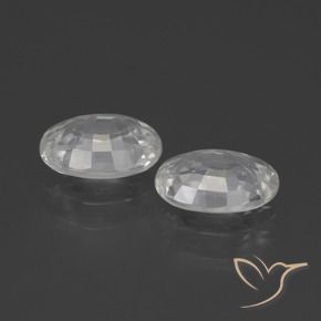 Zircon Gemstones in 7 x 5 mm (calibrated) Size for Sale, Zircon Stones in White Color