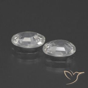 Zircon Gemstones in 7 x 5 mm (calibrated) Size for Sale, Zircon Stones in Warm White Color