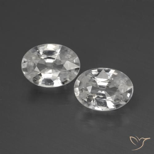 2.24ctw Natural White Zircon, Oval, VVS