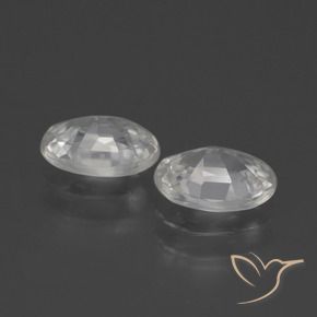 Zircon Gemstones in 7 x 5 mm (calibrated) Size for Sale, Zircon Stones in White Color