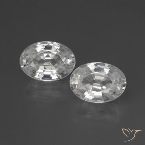 2.39ctw Natural White Zircon, Oval, VS