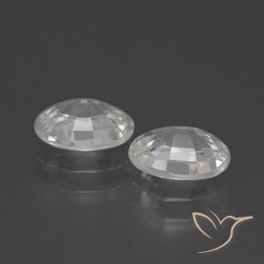 Zircon Gemstones in 7 x 5 mm (calibrated) Size for Sale, Zircon Stones in White Color