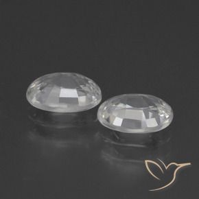 Zircon Gemstones in 7 x 5 mm (calibrated) Size for Sale, Zircon Stones in White Color