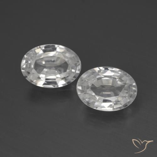 2.19ctw Natural White Zircon, Oval, VVS