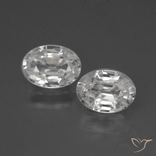 2.35ctw Natural Warm White Zircon, Oval, VVS