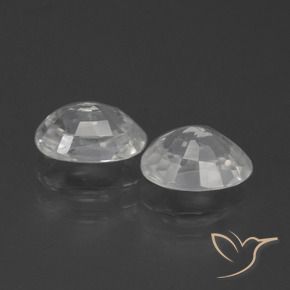 Zircon Gemstones in 7 x 5 mm (calibrated) Size for Sale, Zircon Stones in White Color