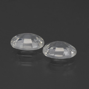 Zircon Gemstones in 7 x 5 mm (calibrated) Size for Sale, Zircon Stones in White Color