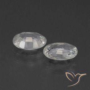 Zircon Gemstones in 7 x 5 mm (calibrated) Size for Sale, Zircon Stones in White Color