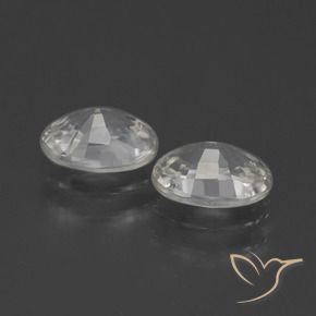 Zircon Gemstones in 7 x 5 mm (calibrated) Size for Sale, Zircon Stones in Warm White Color