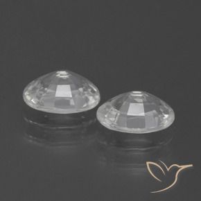 Zircon Gemstones in 7 x 5 mm (calibrated) Size for Sale, Zircon Stones in White Color