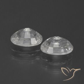Zircon Gemstones in 7 x 5 mm (calibrated) Size for Sale, Zircon Stones in White Color