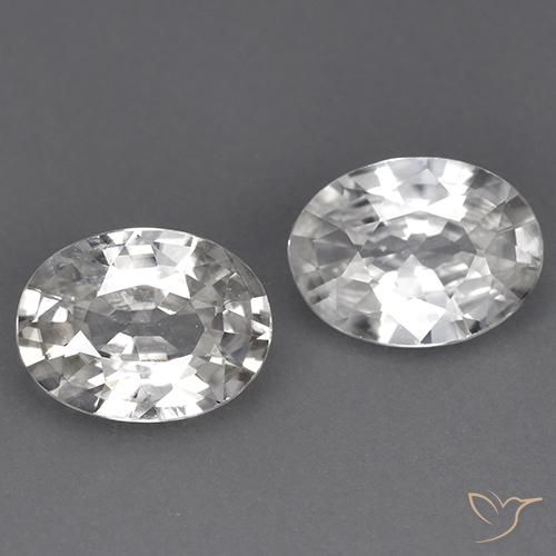 1.96ctw Natural White Zircon, Oval, VS