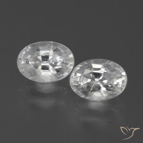 2.57ctw Natural White Zircon, Oval, VS