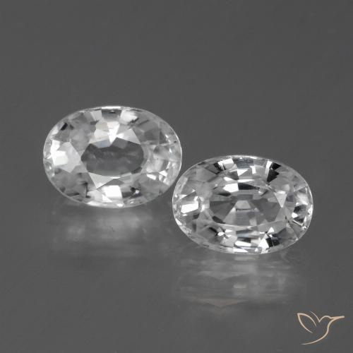 2.85ctw Natural Clear White Zircon, Oval, VVS