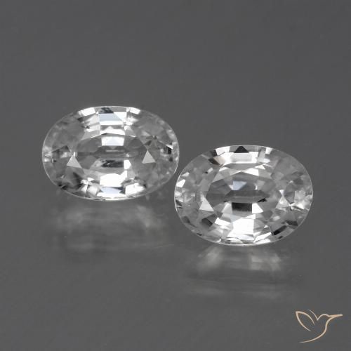 2.58ctw Natural Clear White Zircon, Oval, VS