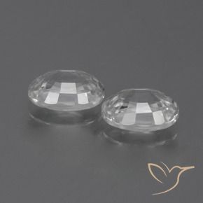 Zircon Gemstones in 7 x 5 mm (calibrated) Size for Sale, Zircon Stones in Clear White Color