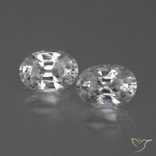 2.31ctw Natural Clear White Zircon, Oval, VVS
