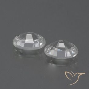 Zircon Gemstones in 7 x 5 mm (calibrated) Size for Sale, Zircon Stones in Clear White Color