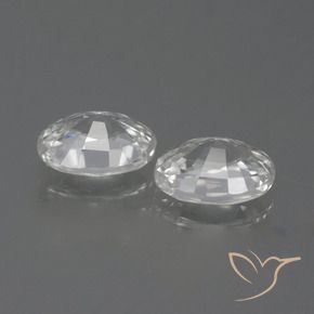 Zircon Gemstones in 7 x 5 mm (calibrated) Size for Sale, Zircon Stones in White Color