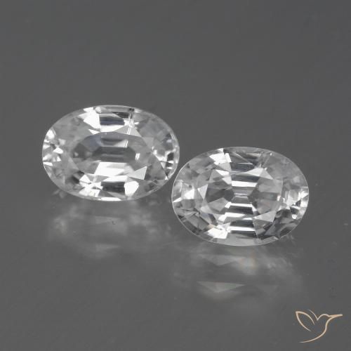 2.54ctw Natural White Zircon, Oval, VVS
