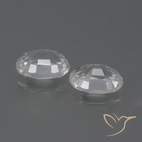 Zircon Gemstones in 7 x 5 mm (calibrated) Size for Sale, Zircon Stones in White Color