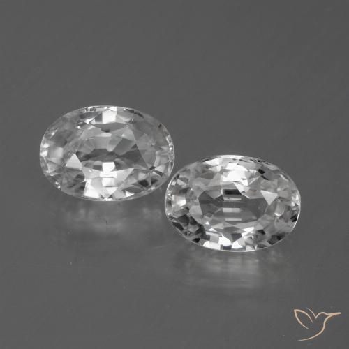 2.54ctw Natural Clear White Zircon, Oval, VS