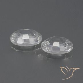 Zircon Gemstones in 7 x 5 mm (calibrated) Size for Sale, Zircon Stones in White Color